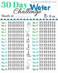 Image result for July Water Challenge Calendar