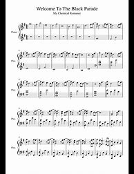 Image result for Welcome to the Black Parade Piano Notes