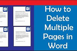 Image result for How to Remove Multiple Pages On MS Word