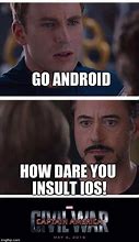 Image result for Android vs iPhone Exspendable Meme
