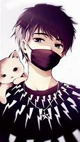 Image result for Anime Boy with Mask and Cat
