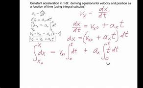 Image result for Kinematic Equations Calculus