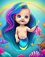 Image result for Mermaid Rainbow Birthday SVG 7