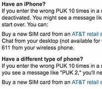 Image result for AT&T PUK Code Unlock