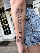 Image result for Roman Numeral Arm Tattoo