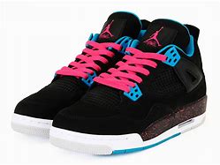 Image result for Black and Pink Jordan 4S