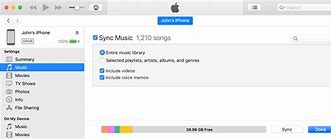 Image result for iTunes Sync Screen