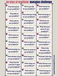 Image result for 30-Day Gratitude Challenge Worksheet