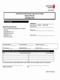 Image result for CPR Class Registration Form