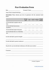 Image result for Peer Review Form Template