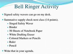Image result for Bell Ringer Activity