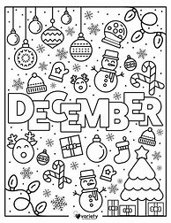 Image result for December Calendar Coloring Page