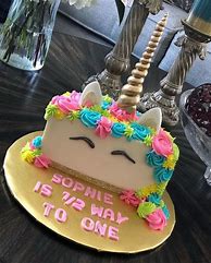 Image result for Half Unicorn Birthday Cake