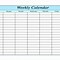 Image result for Blank Weekly Template with Times