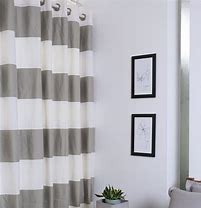 Image result for Gray Black and White Striped Curtains
