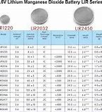 Image result for Button Cell Batteries Chart
