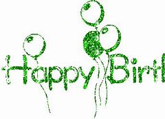 Image result for Green Happy Birthday Sign PNG
