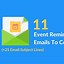 Image result for Event Reminder Email Template