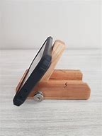 Image result for Wooden Phone Holder Stand Industrial Desktop