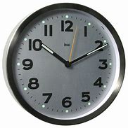 Image result for Brushed Silver Wall Clock