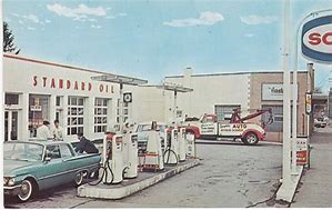 Image result for 60s Gas Station