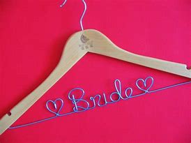Image result for Bride Dress Hanger with Name