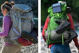 Image result for Backpack with Boots Hanging