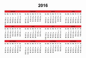 Image result for Calendario 2016