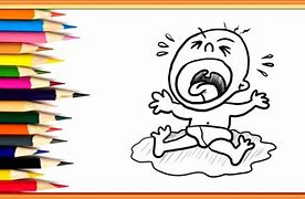 Image result for Crying Baby Drawing