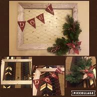 Image result for Chicken Wire Christmas Door Frame