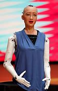 Image result for Sophia Humanoid Robot with Guards