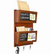 Image result for Wall Mounted Wood Mail Organizer