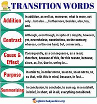 Image result for Compare and Contrast Transition Words 4th Grade