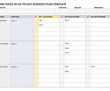 Image result for 90 Day Plan Template Excel