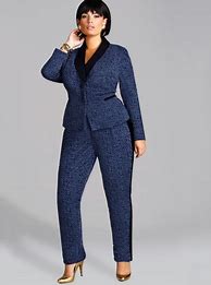 Image result for Plus Size Denim Suit