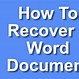 Image result for WoW to Recover a Document in Word