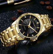 Image result for Men's Gold Watch