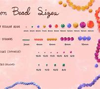 Image result for Standard Glass Seed Bead Size Chart