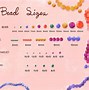Image result for Seed Bead Size Chart Actual Size