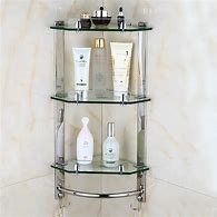 Image result for Stainless Steel and Glass Bathroom Shelf