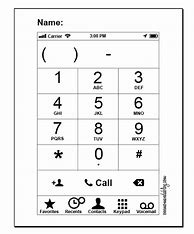 Image result for Cell Phone Number Template