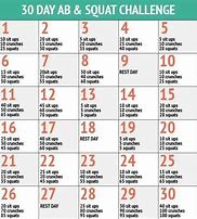 Image result for Plank Sit Up Squat 30-Day Printable