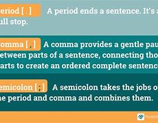 Image result for Comma Period Semicolon
