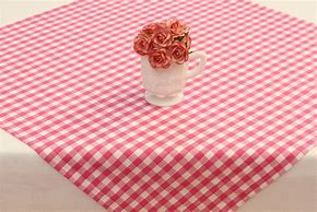 Image result for Pink Gingham Tablecloth
