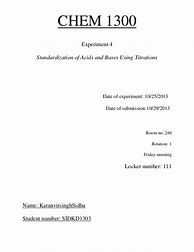 Image result for Title Page in Lab Report