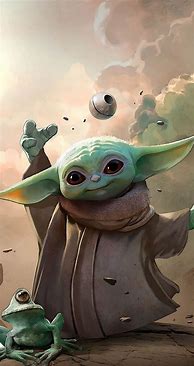 Image result for Baby Yoda with Frog iPhone Wallpaper