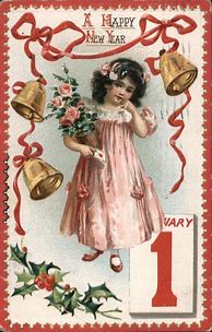 Image result for Vintage Happy New Year Girl
