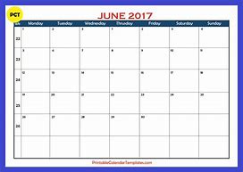 Image result for June Blank Calendar 2018
