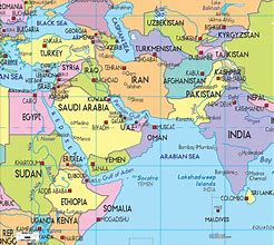Image result for Gulf States Map Middle East