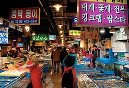 Image result for South Korea Food Market